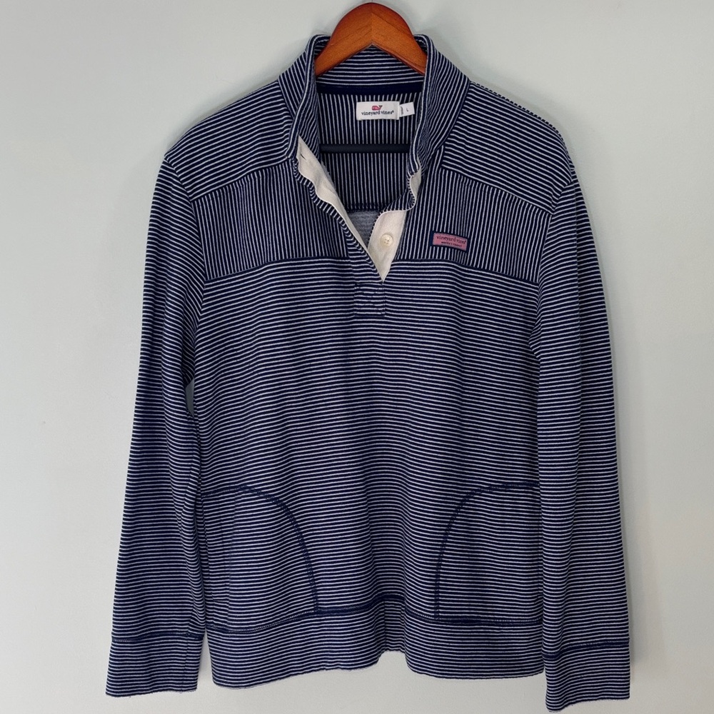 Vineyard Vines Blue Pullover/Half Zip size Large